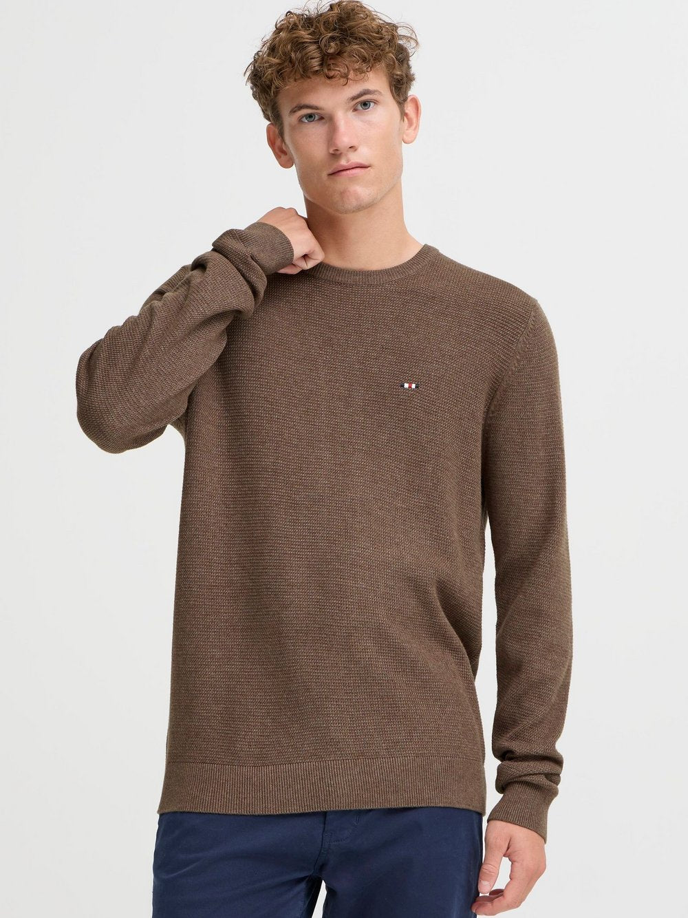 CASUAL FRIDAY Strickpullover Herren Baumwolle strukturiert
