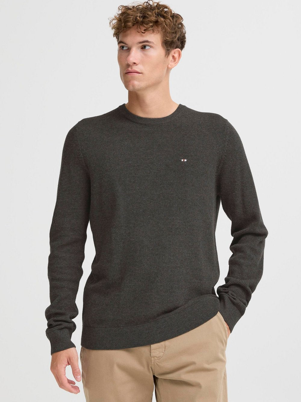 CASUAL FRIDAY Strickpullover Herren Baumwolle strukturiert