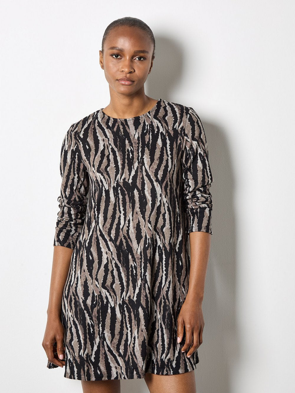 Apricot Minikleid Damen gemustert