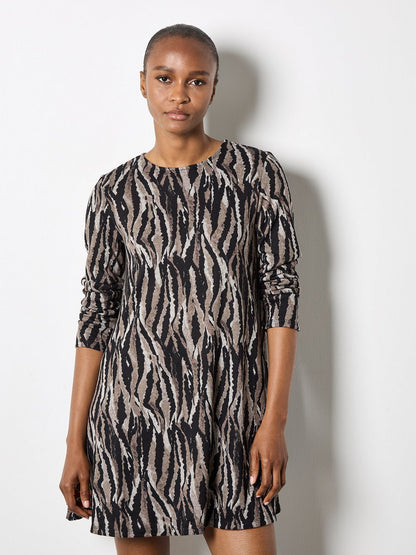 Apricot Minikleid Damen gemustert