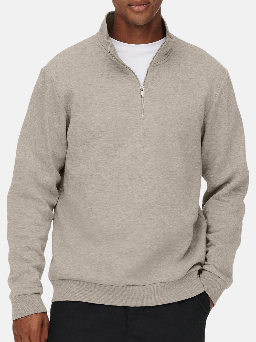Only&Sons Sweat-Toyer Herren Baumwolle meliert