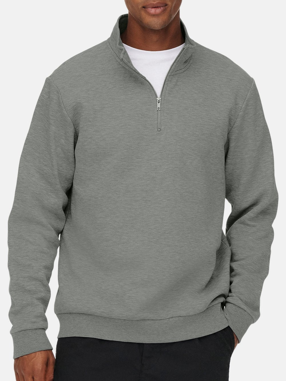 Only&Sons Sweat-Toyer Herren Baumwolle meliert