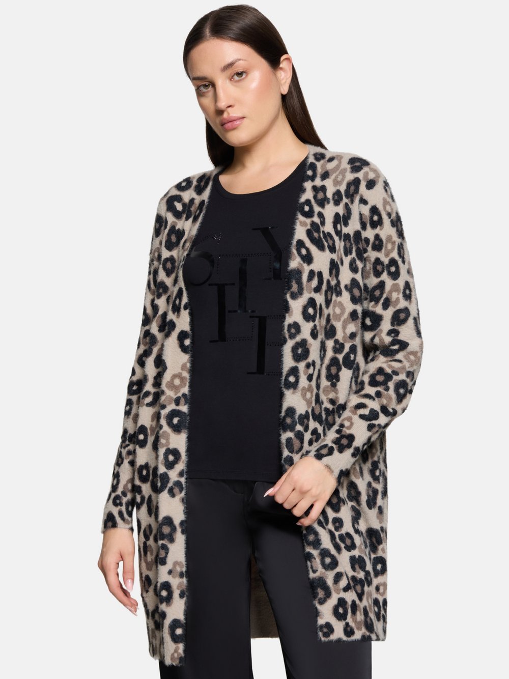 Betty Barclay Longstrickjacke Damen Polyamid gemustert