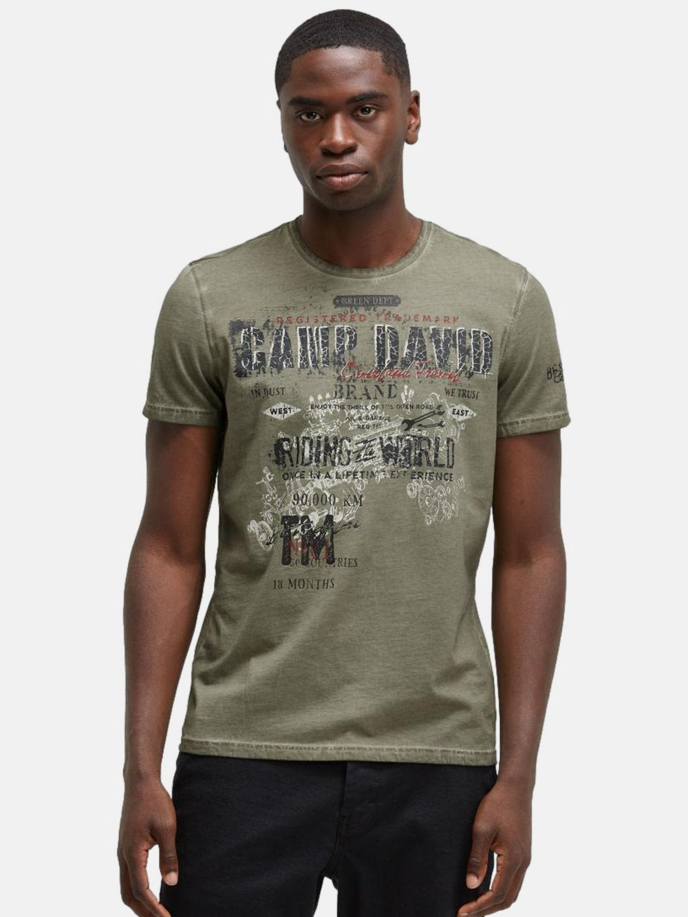 Camp David T-Shirt Herren Baumwolle bedruckt