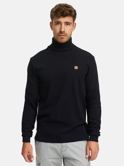 Indicode Langarmshirt Rollkragen Herren Baumwolle