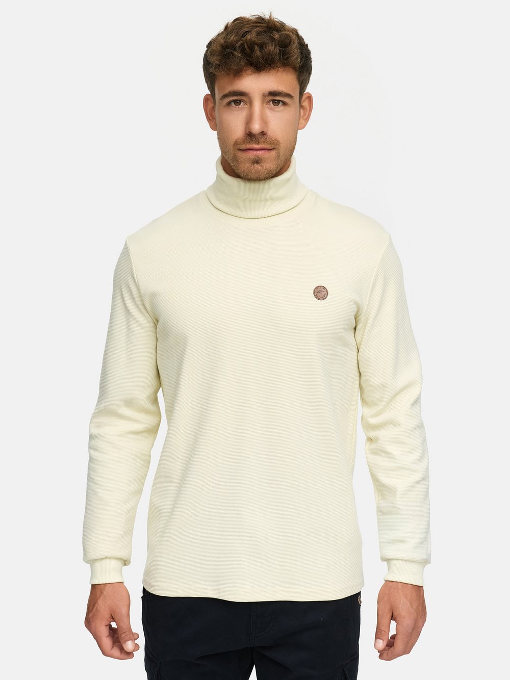 Indicode Langarmshirt Rollkragen Herren Baumwolle