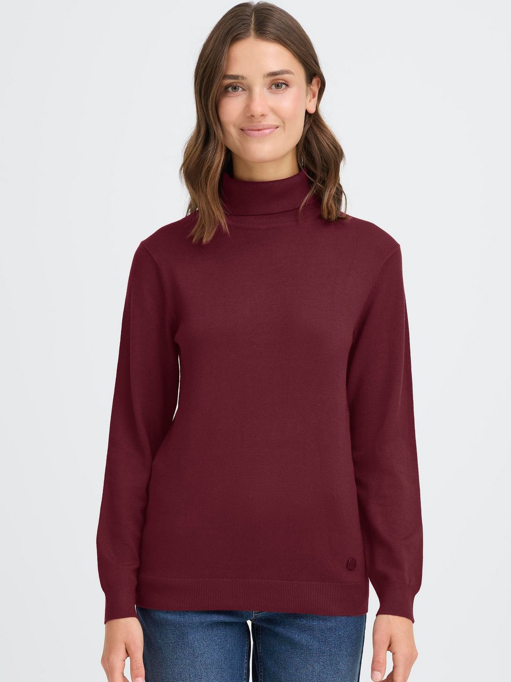 OXMO Rollkragenpullover Damen Viskose