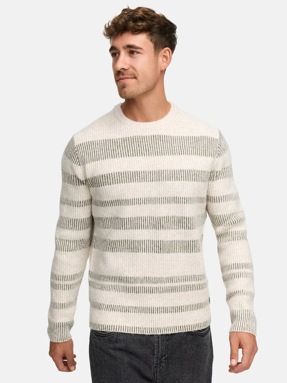 Indicode Strickpullover Herren Feinstrick bedruckt