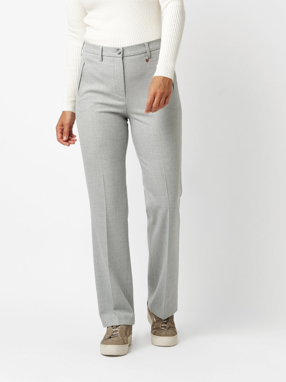 Relaxed Hose Damen Viskose meliert