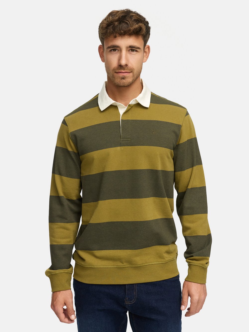 Indicode Langarmshirt Herren Baumwolle gestreift