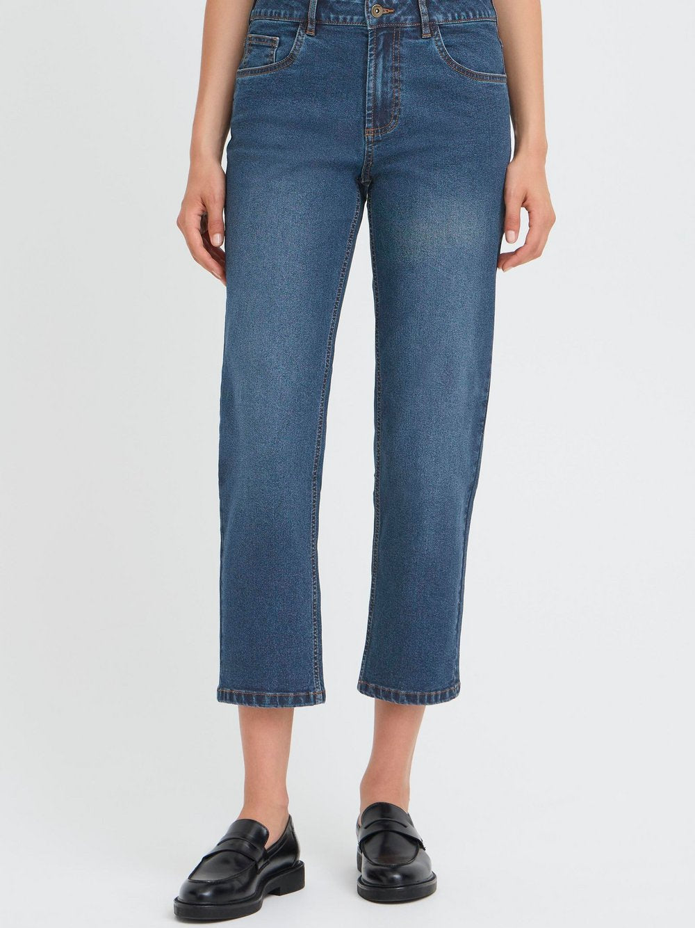 OXMO Mom-Jeans Damen Baumwolle