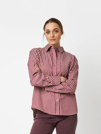 TONI Bluse Damen Baumwolle gestreift