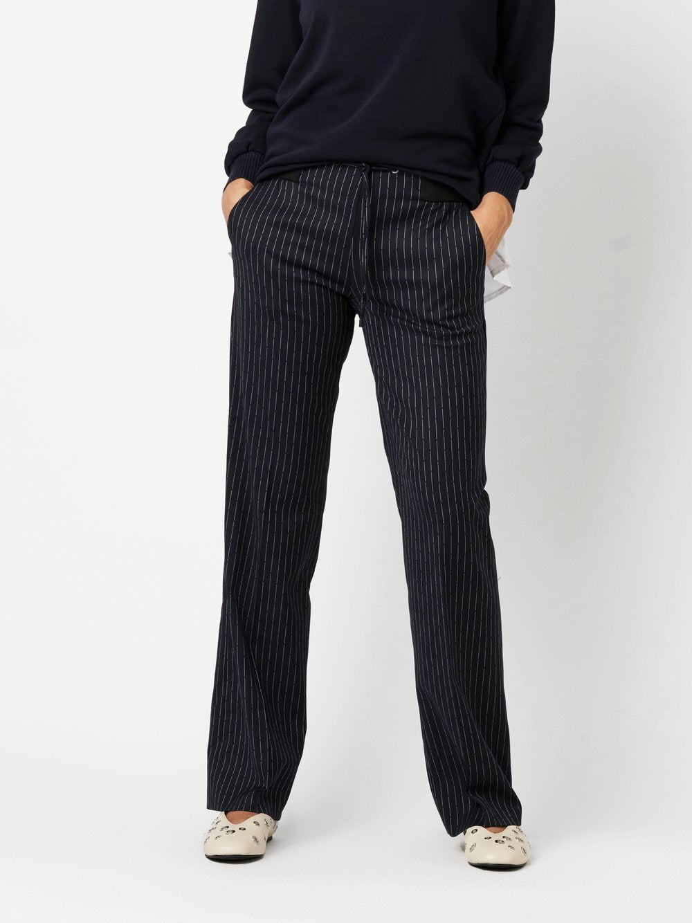 TONI Hose Damen Viskose gestreift