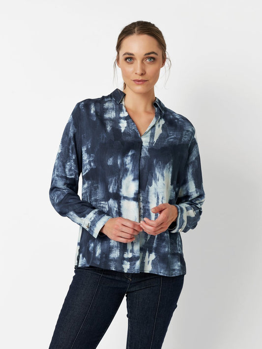 TONI Bluse Damen Viskose gemustert