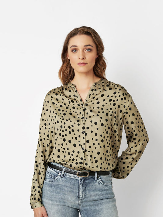 TONI Bluse Damen Viskose gepunktet