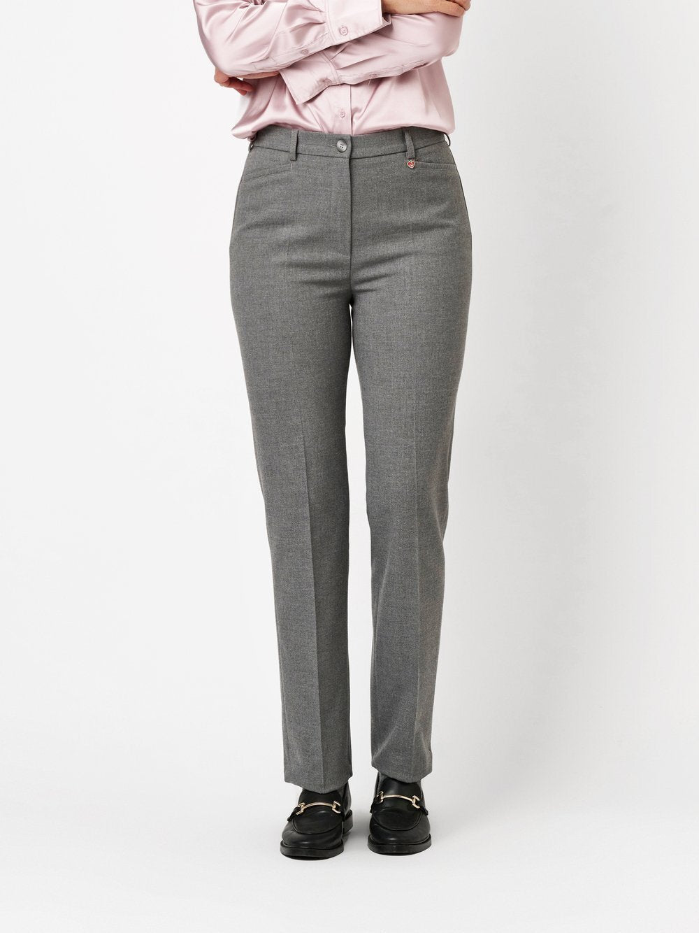Relaxed Hose Damen Viskose meliert