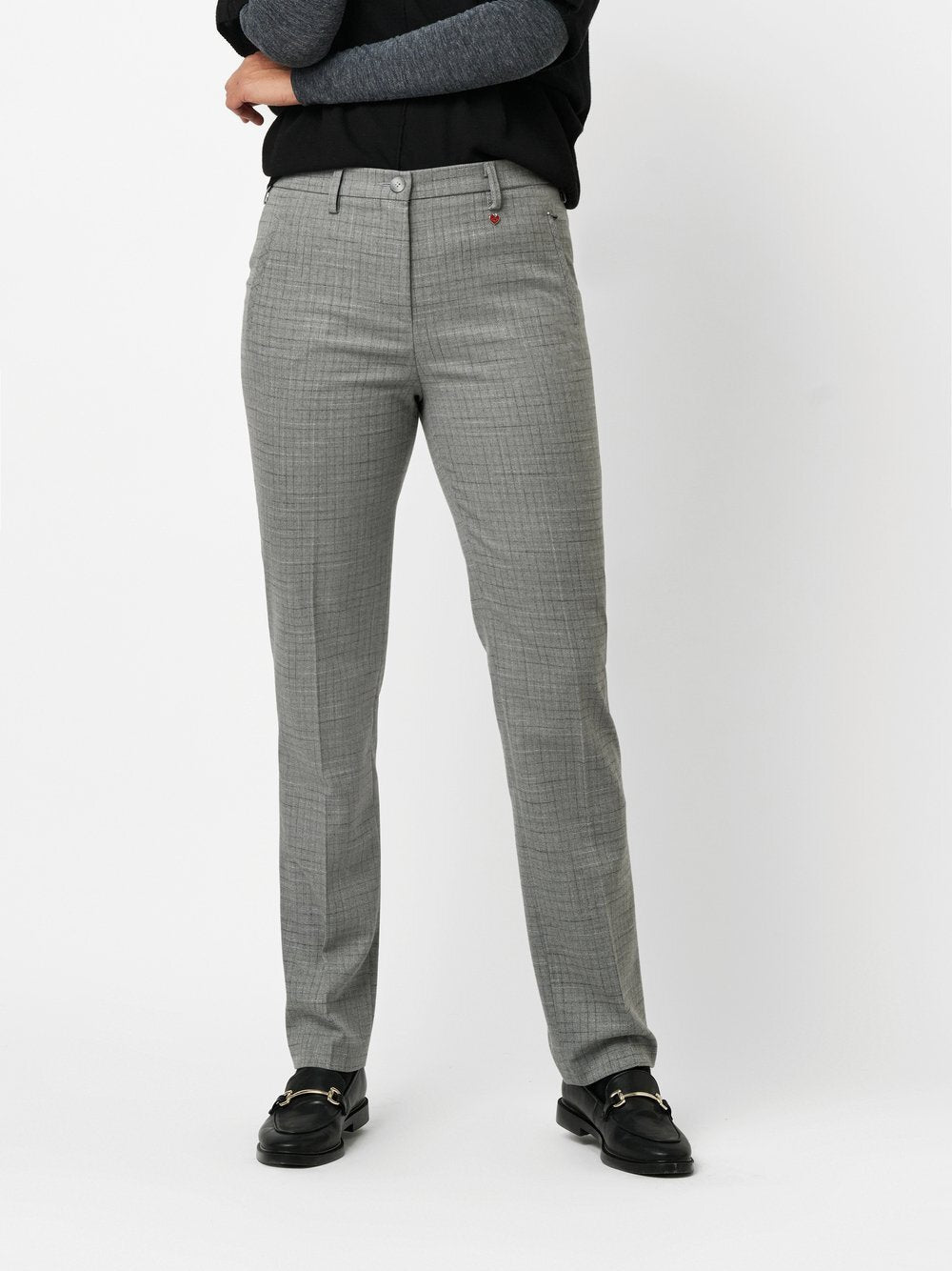 Relaxed Hose Damen Viskose kariert