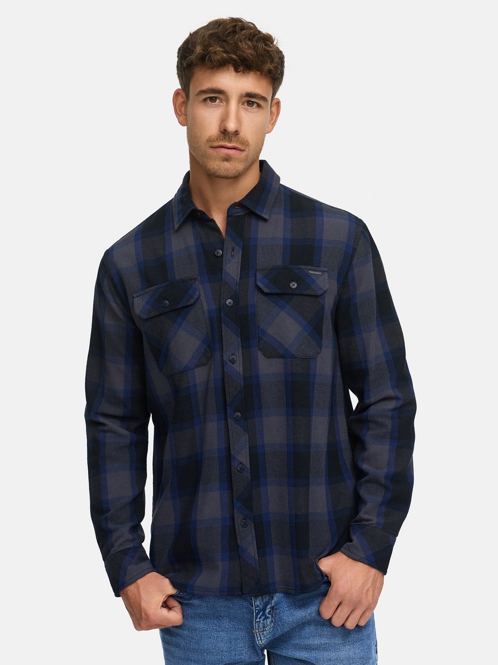 Indicode Hemd Herren Regular Fit Baumwolle kariert