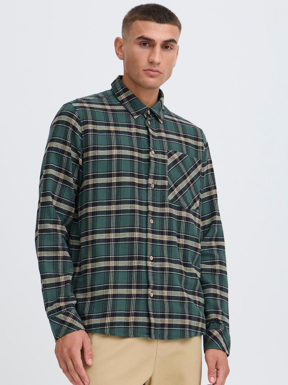 Kronstadt Langarmhemd Herren Regular Fit Baumwolle