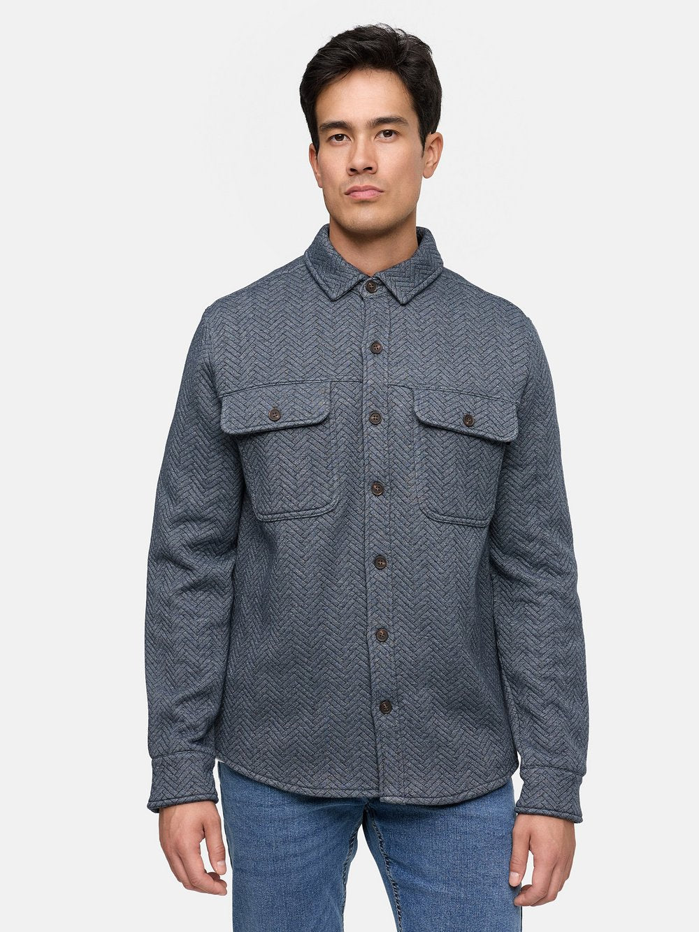 Indicode Hemd Herren Regular Fit strukturiert