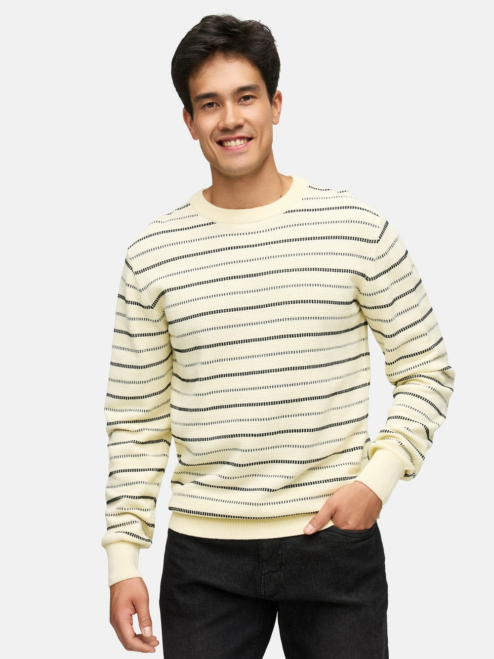 Indicode Strickpullover Herren Baumwolle gestreift