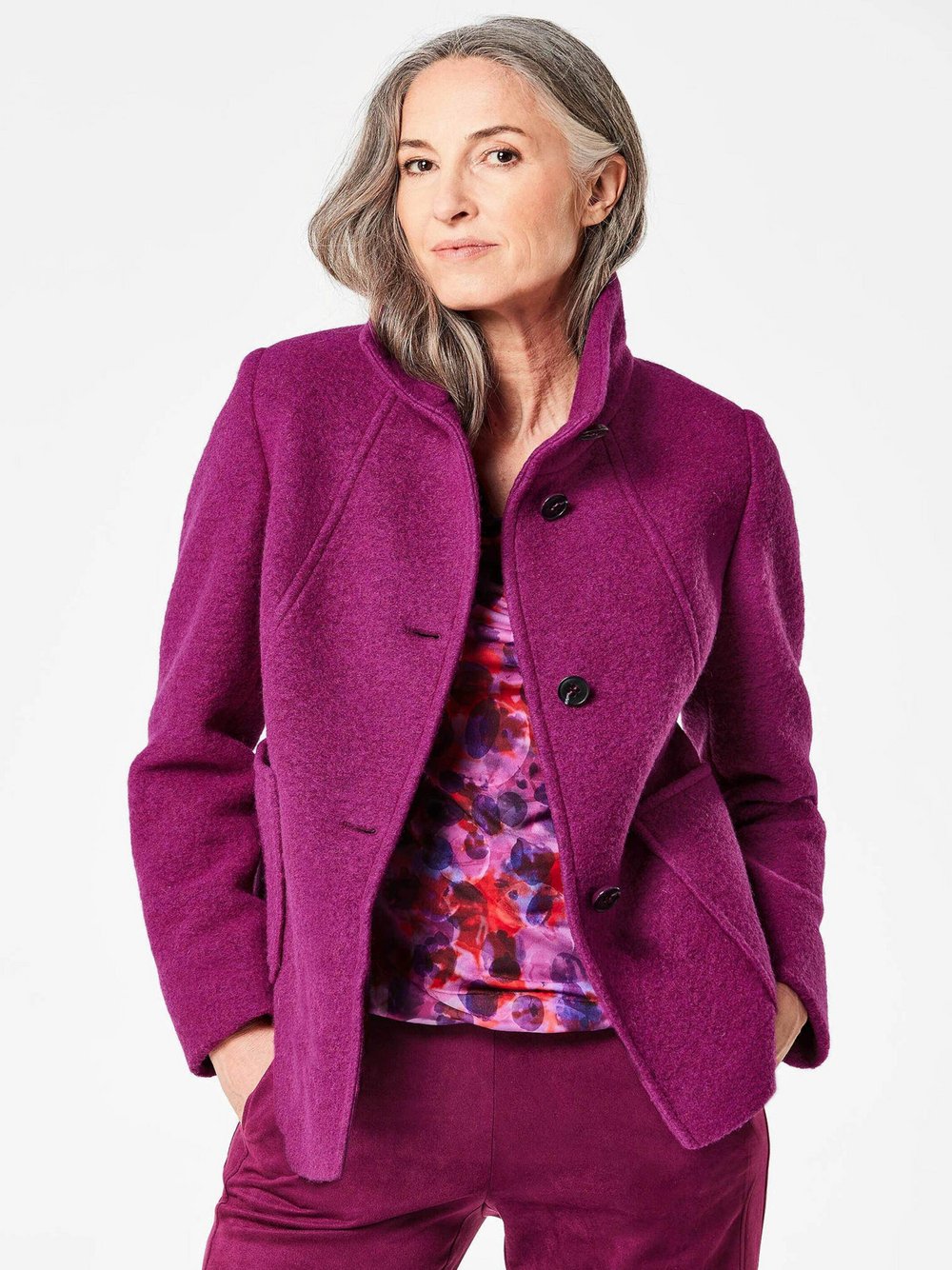 Goldner Wollmantel Damen