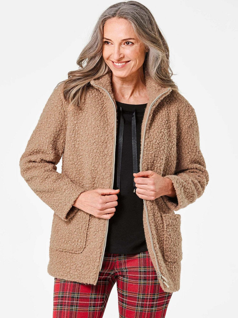 Goldner Teddyjacke Damen