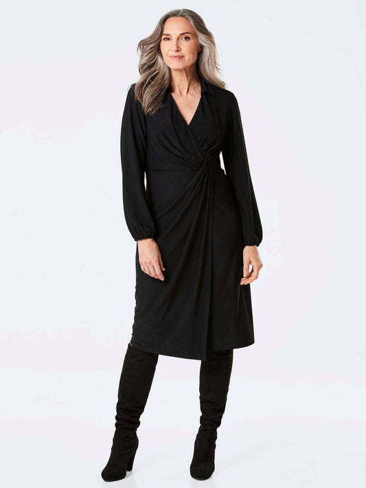 Goldner Wickelkleid Damen