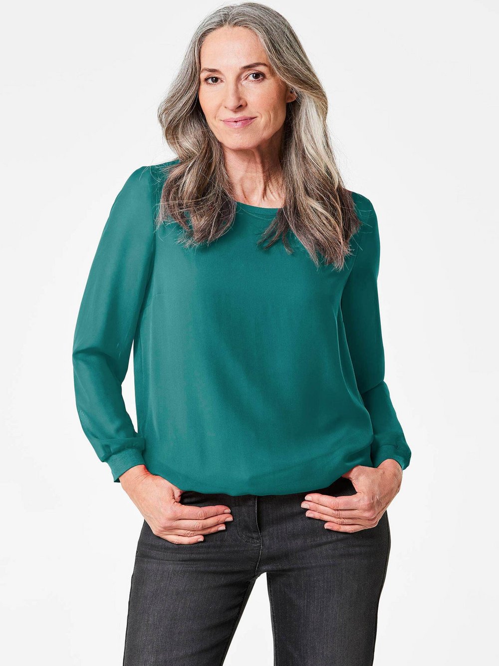 Goldner Schlupfbluse Damen