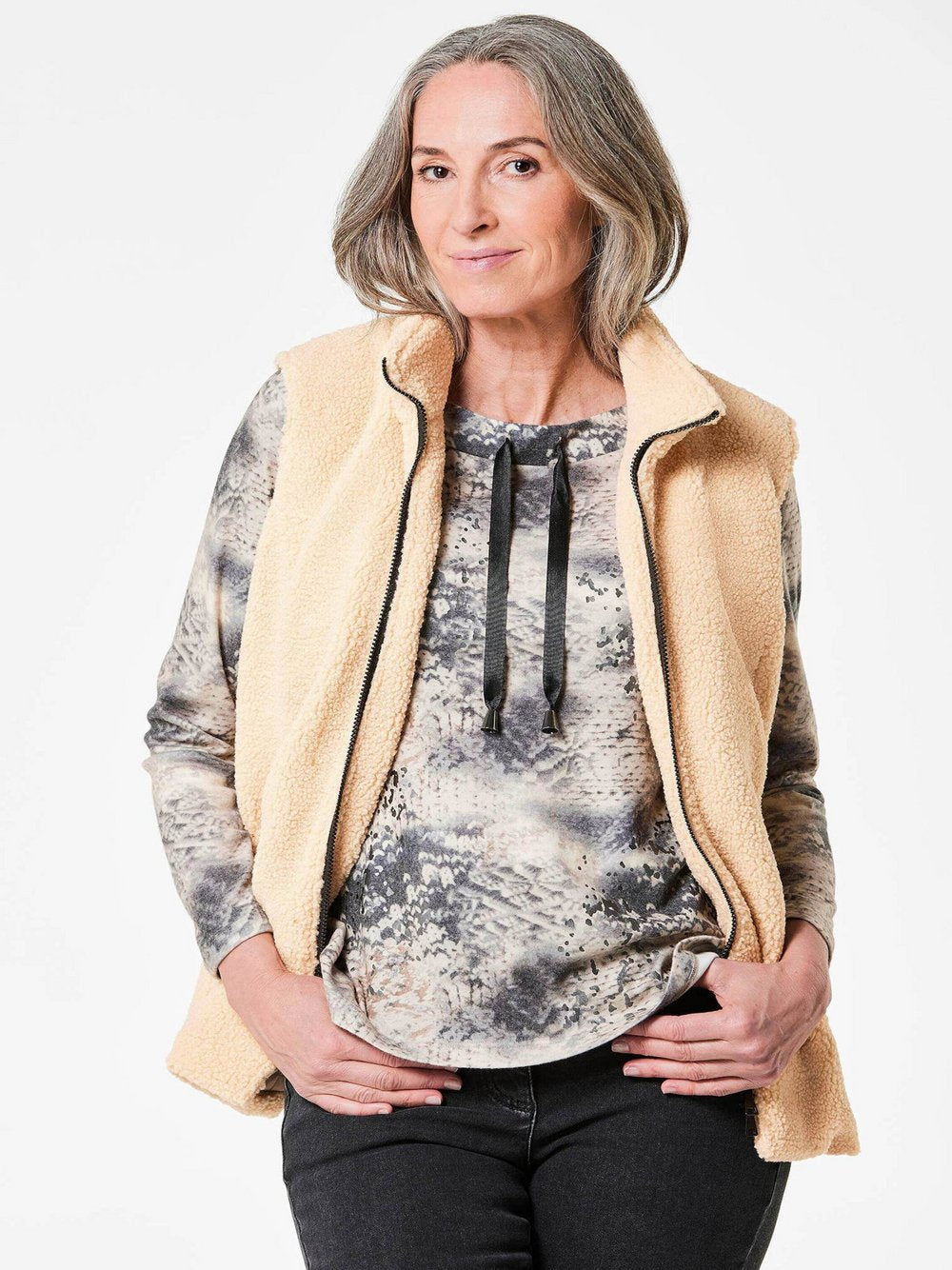 Goldner Teddy-Weste Damen