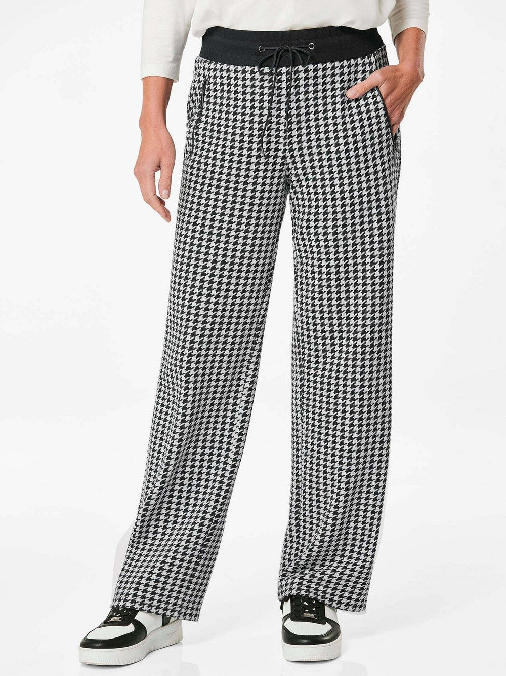 Goldner Schlupfhose Damen gemustert