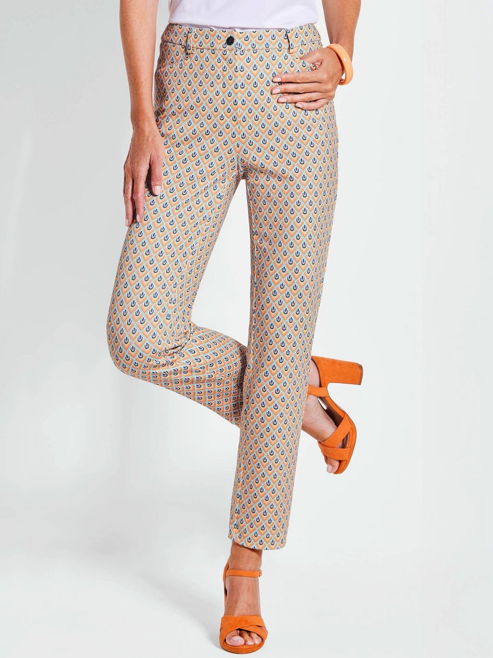 Goldner Hose Damen gemustert