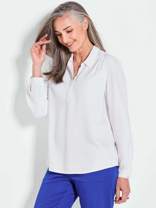 Goldner Schlupfbluse Damen Lyocell