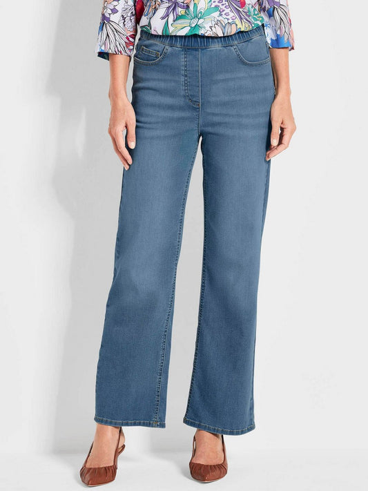 Goldner Schlupfjeans Damen Baumwolle