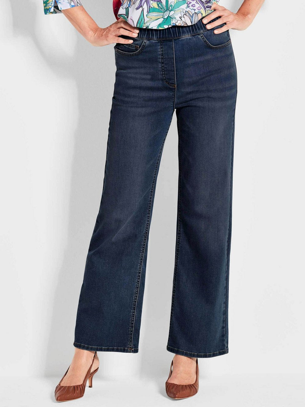 Goldner Schlupfjeans Damen Baumwolle
