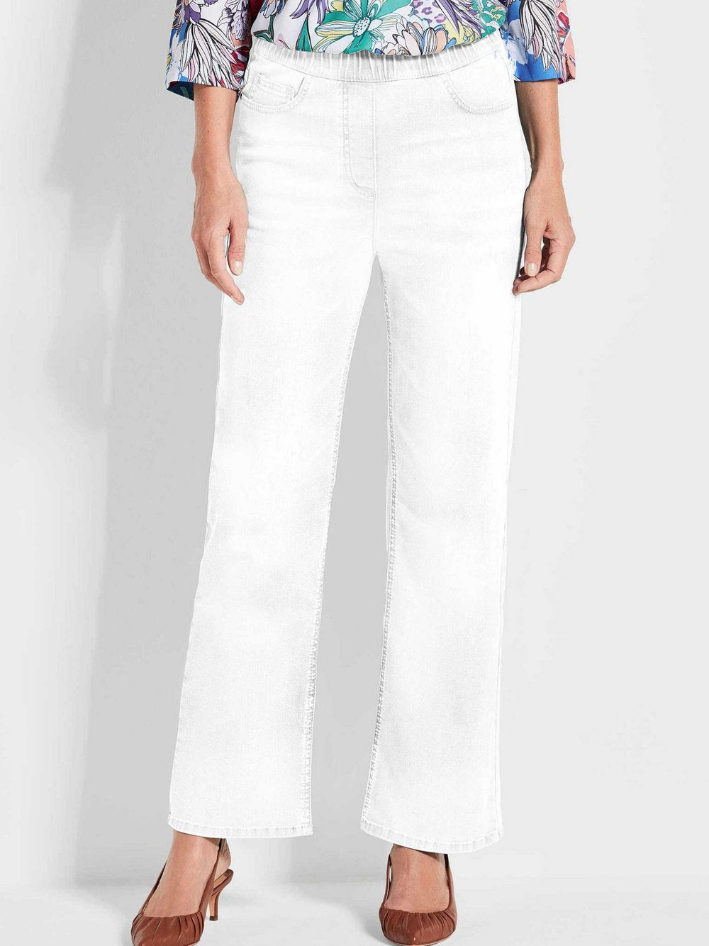 Goldner Schlupfjeans Damen Baumwolle