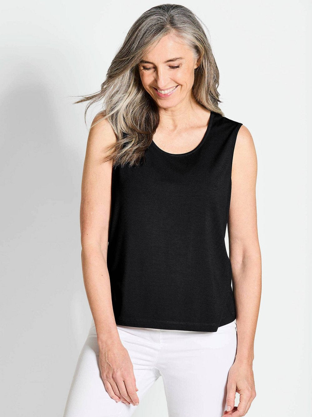 Goldner Tanktop Damen Viskose meliert