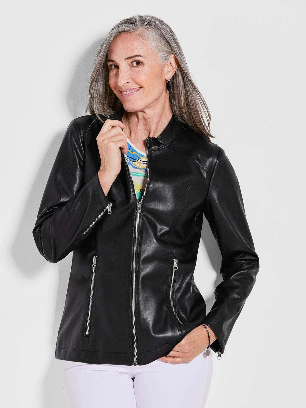 Goldner Bikerjacke Damen