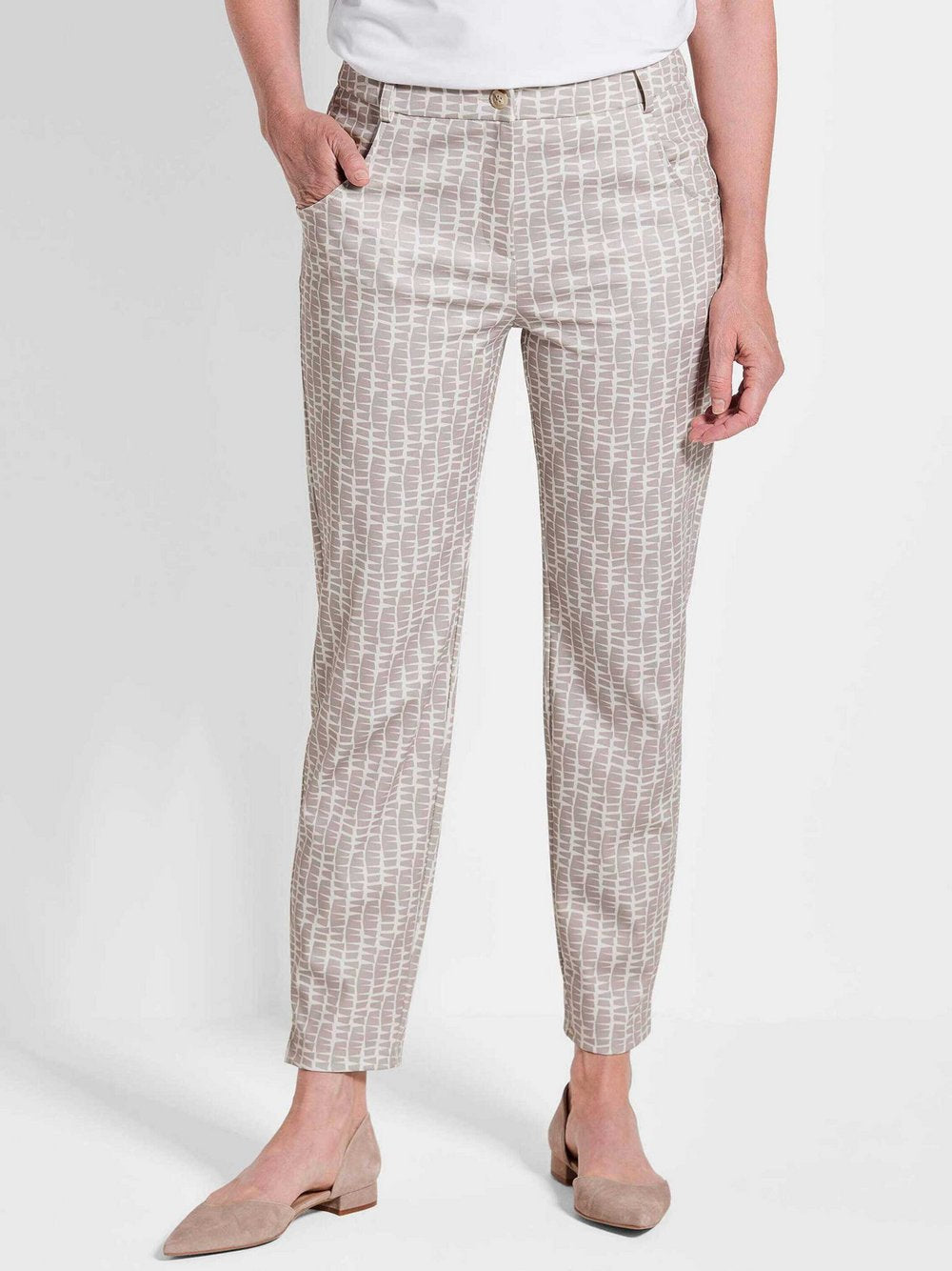 Goldner Druckhose Damen gemustert