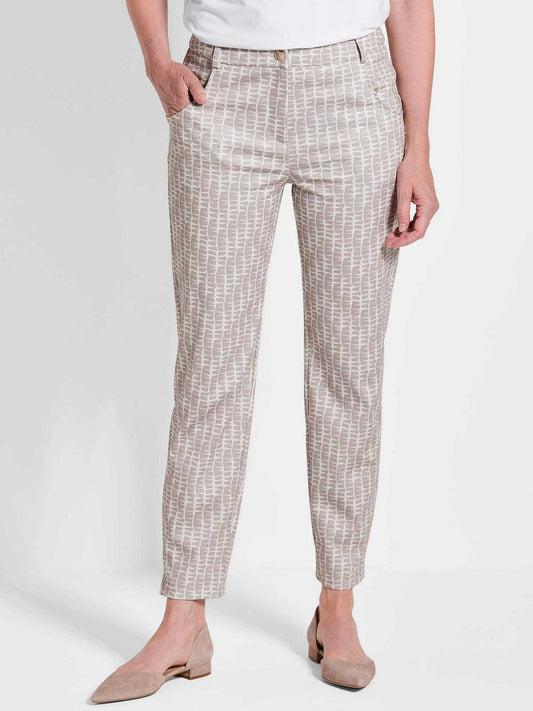 Goldner Druckhose Damen gemustert