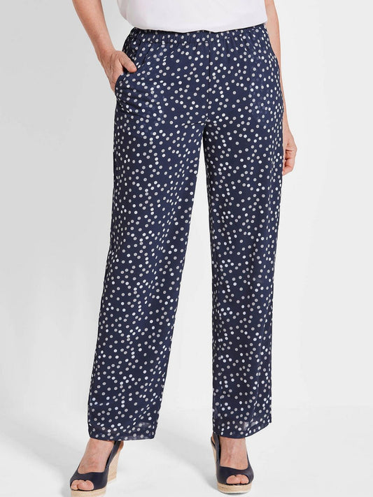 Goldner Chiffonhose Damen gemustert