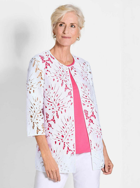 Goldner Spitzenjäckchen Damen gemustert