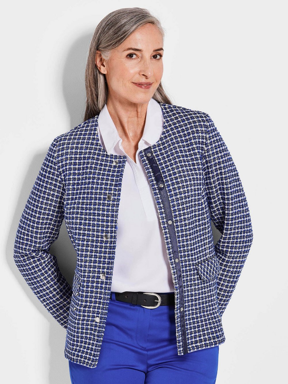 Goldner Jacke Damen Baumwolle gemustert