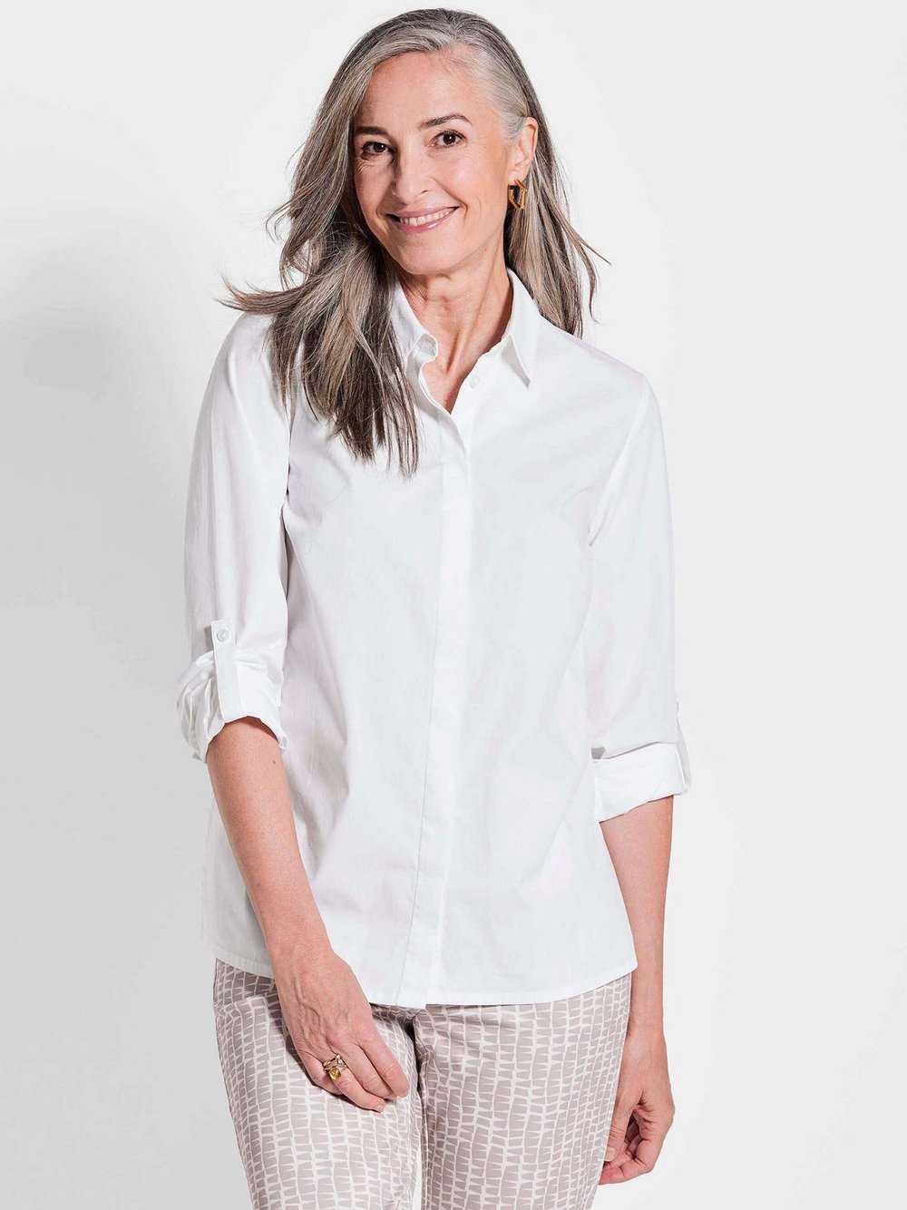 Goldner Bluse Damen Baumwolle