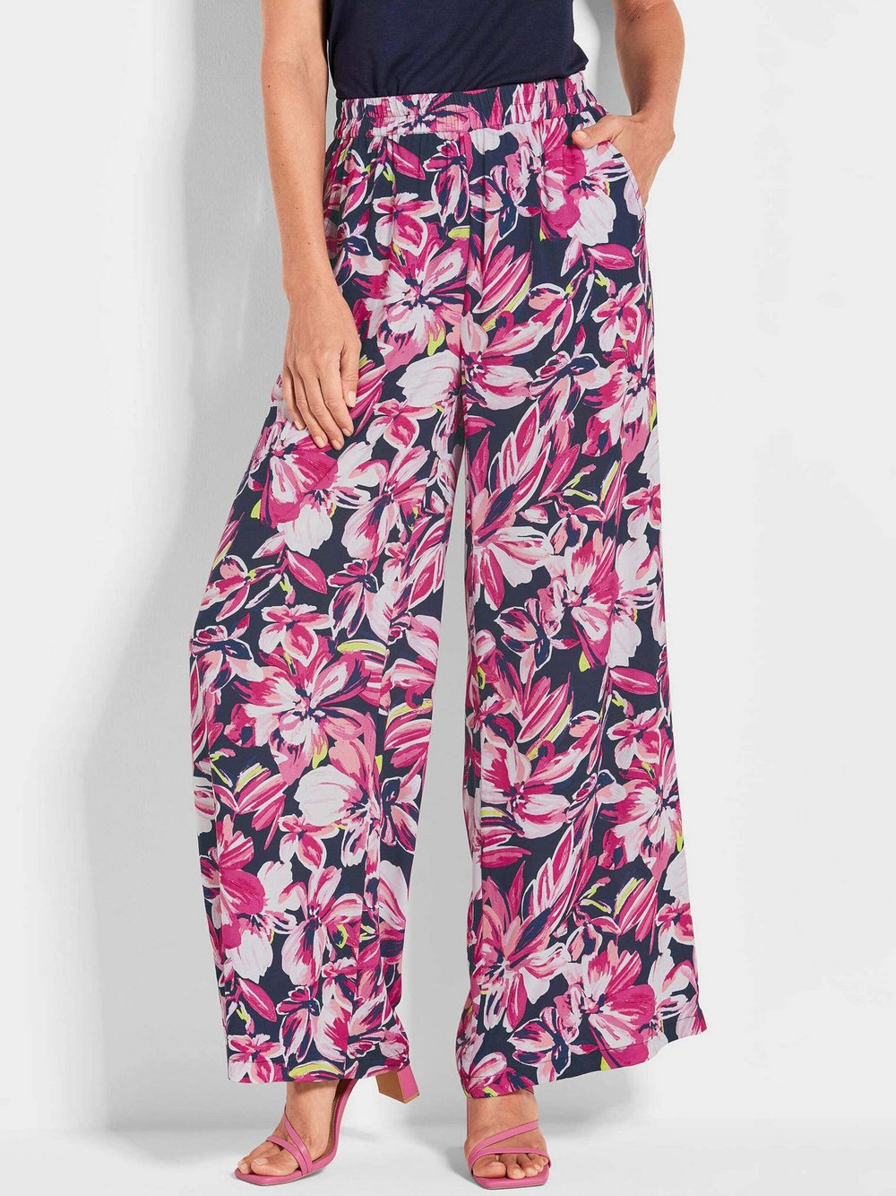 Goldner Druckhose Damen Viskose gemustert