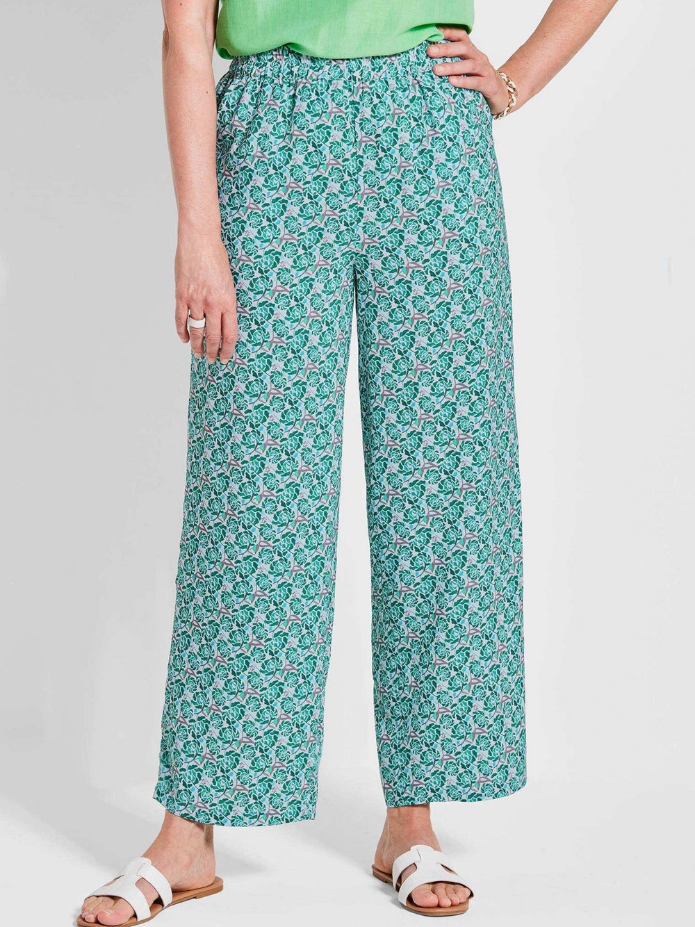 Goldner Druckhose Damen Viskose gemustert