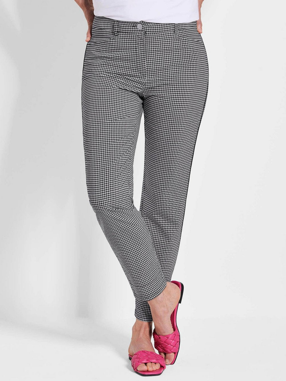 Goldner Hose Damen kariert