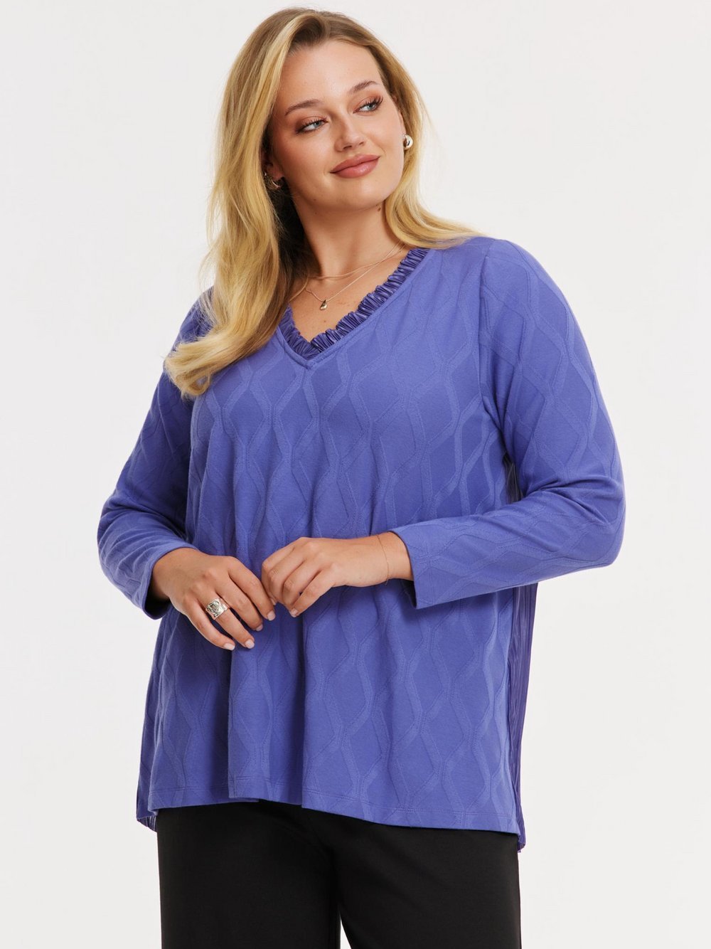 YOEK Tunika Damen Baumwolle strukturiert