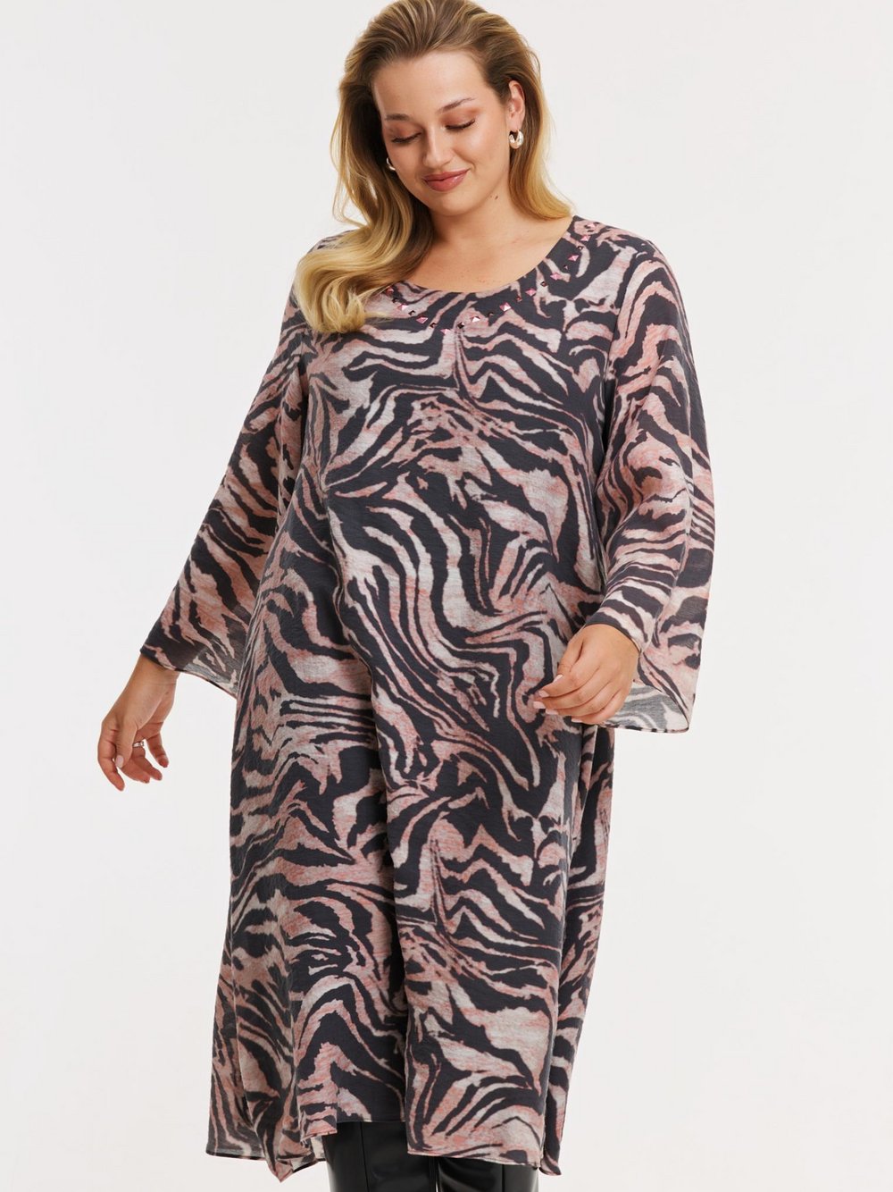 YOEK Kleid Damen Lyocell gemustert