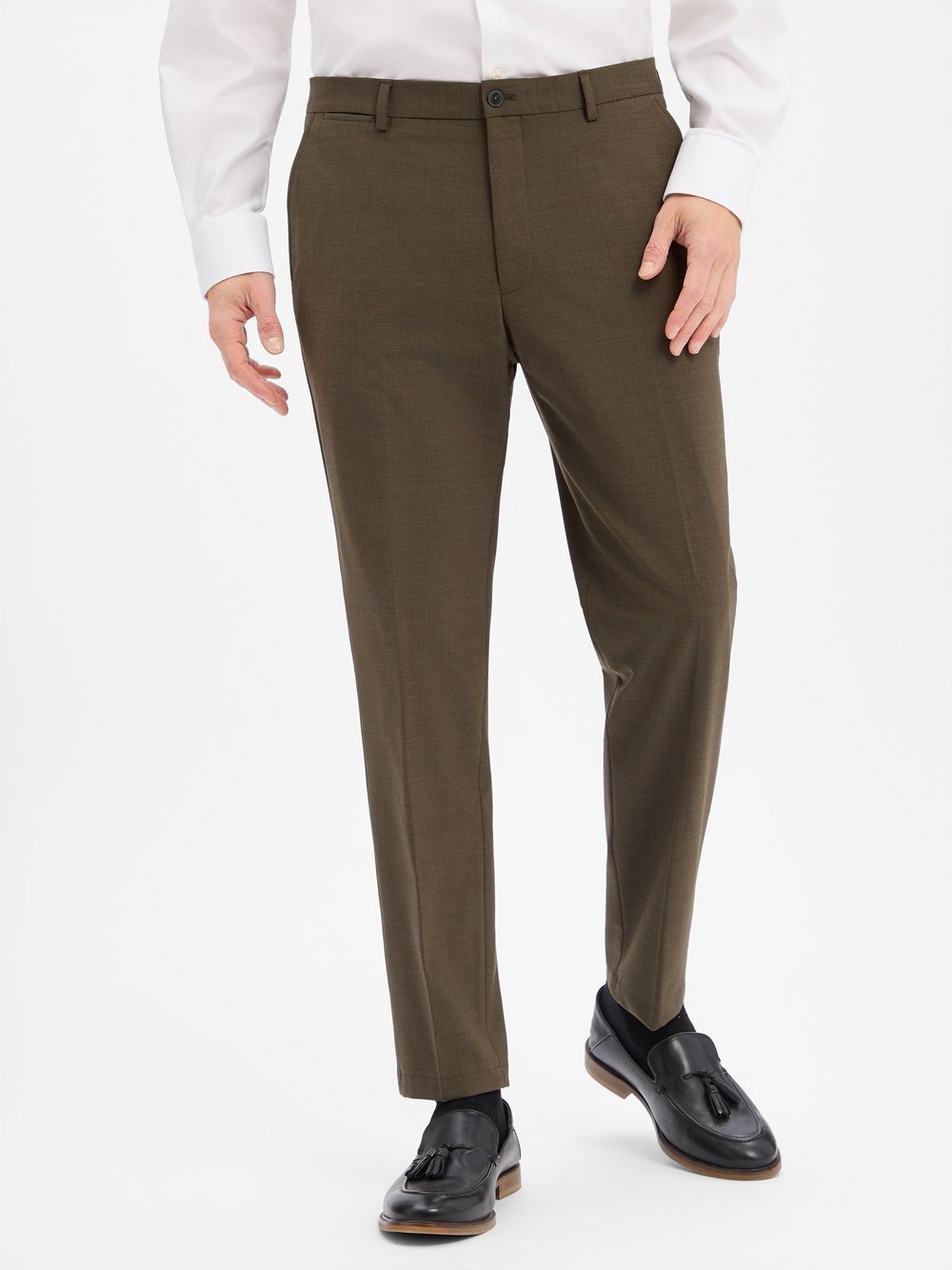 Benvenuto Baukasten-Anzughose Herren Slim Fit Wolle